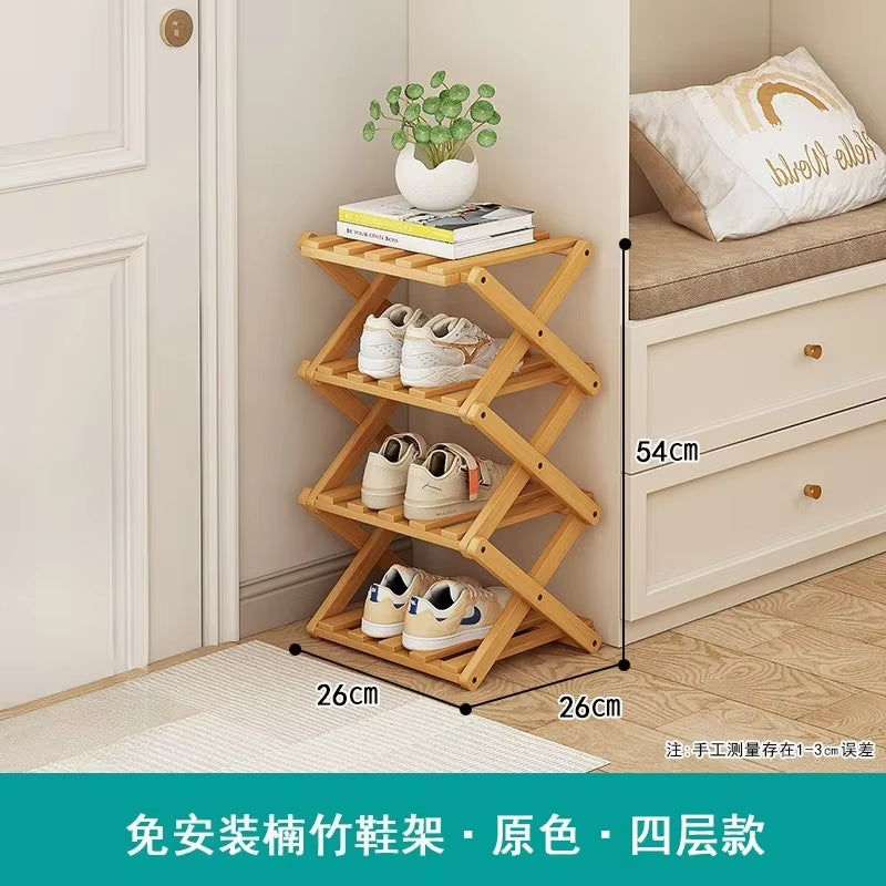 Premium Simple Folding Shoe Rack Multi-Layer Rental Dormitory Multi-Function Installation Reliable