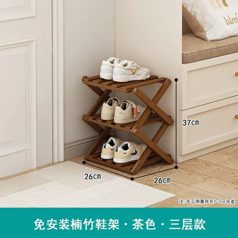 Premium Simple Folding Shoe Rack Multi-Layer Rental Dormitory Multi-Function Installation Reliable