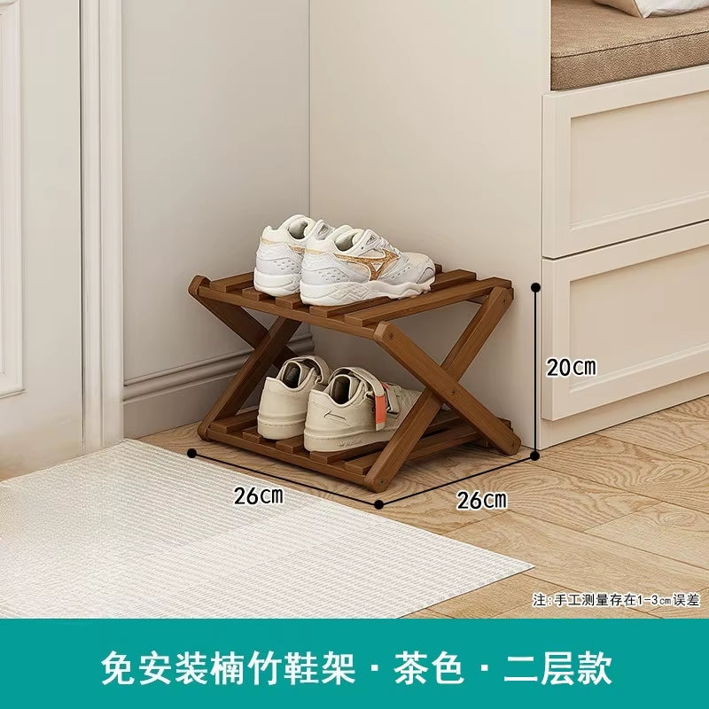 Premium Simple Folding Shoe Rack Multi-Layer Rental Dormitory Multi-Function Installation Reliable