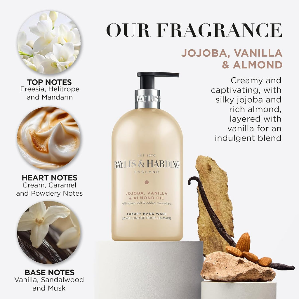 Jojoba, Vanilla & Almond Oil Hand Wash, 500 Ml (Pack of 3) - Vegan Friendly