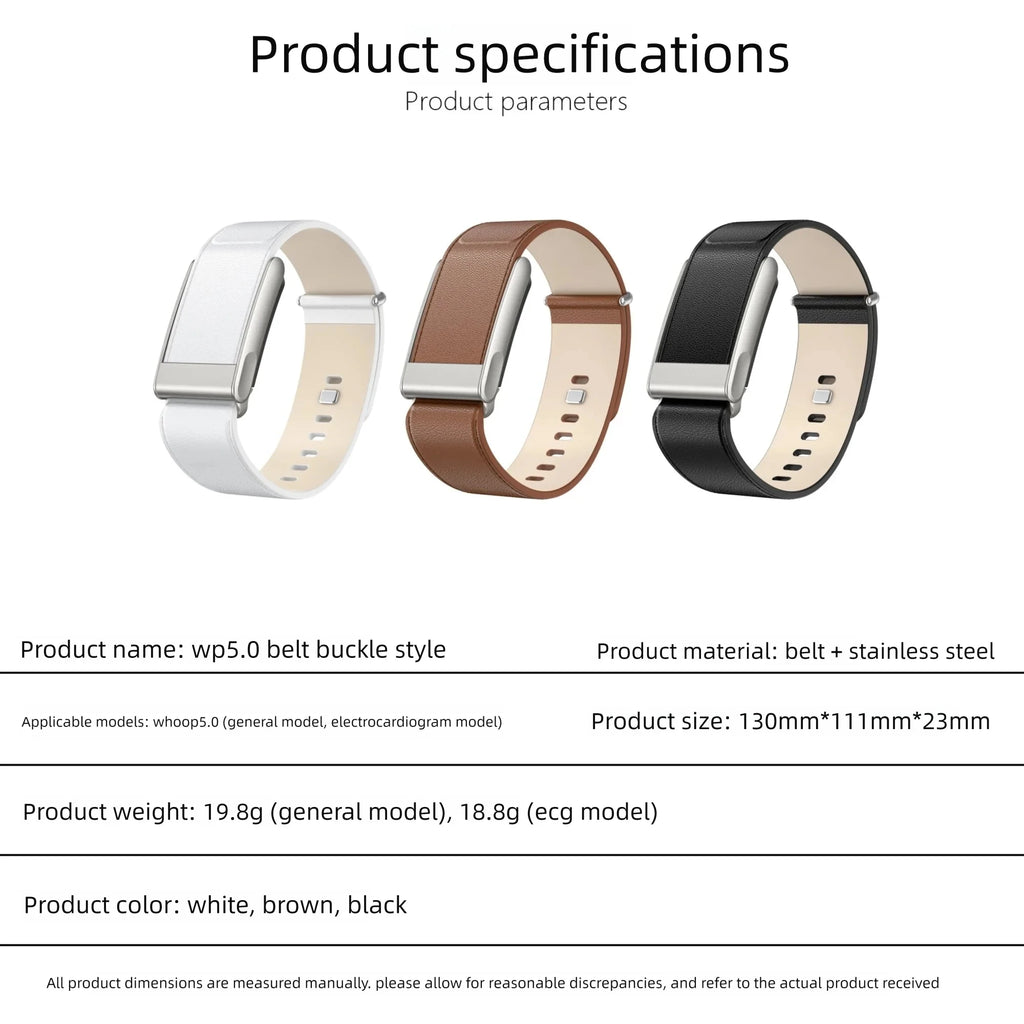 Genuine Leather Watch Straps for 5.0 Compatible with ONE Fitness Tracker and Life ECG Bands
