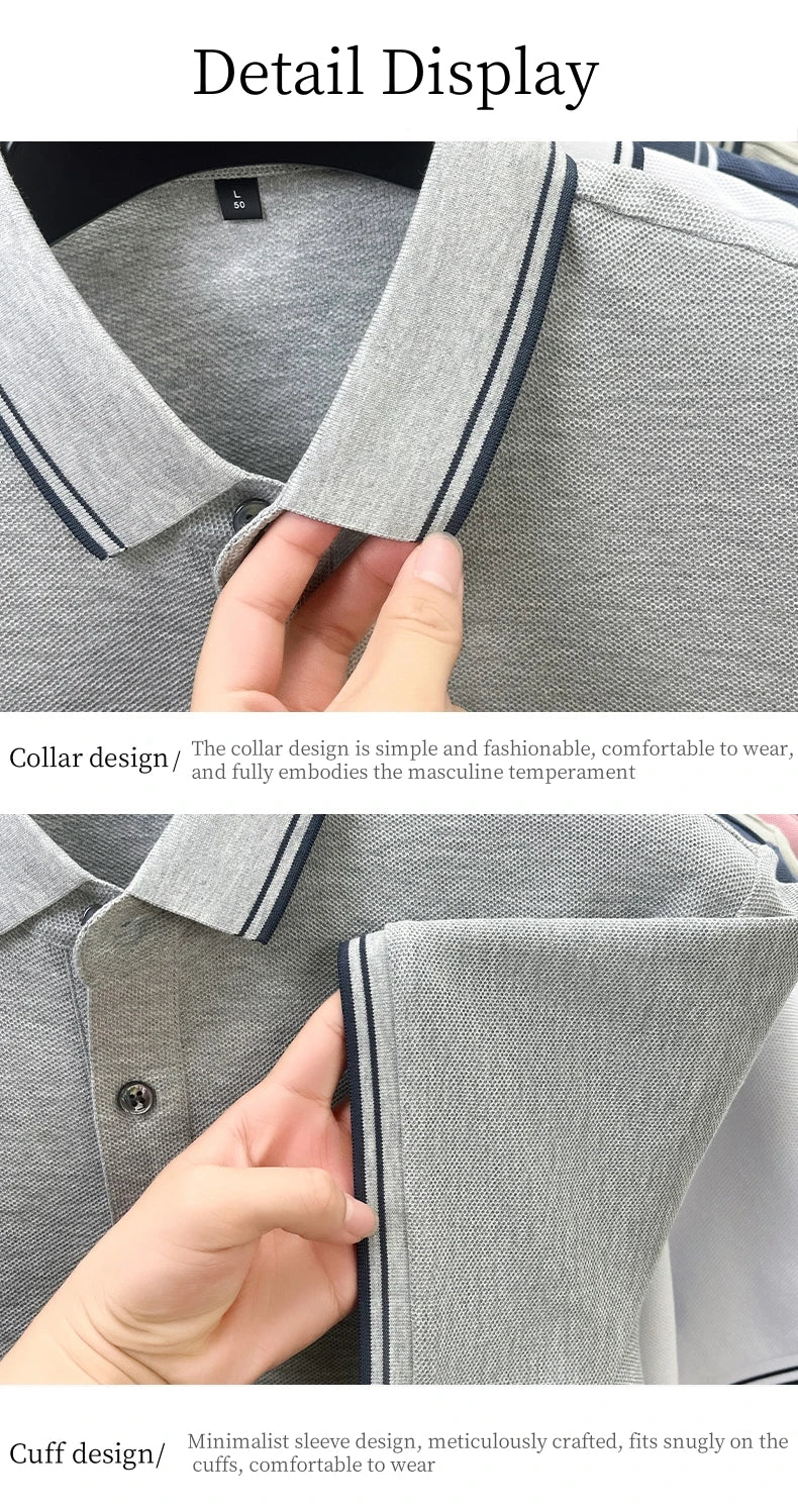 100% cotton luxury brand new men's embroidered short style summer comfortable breathable polo shirt business casual T-shirt top