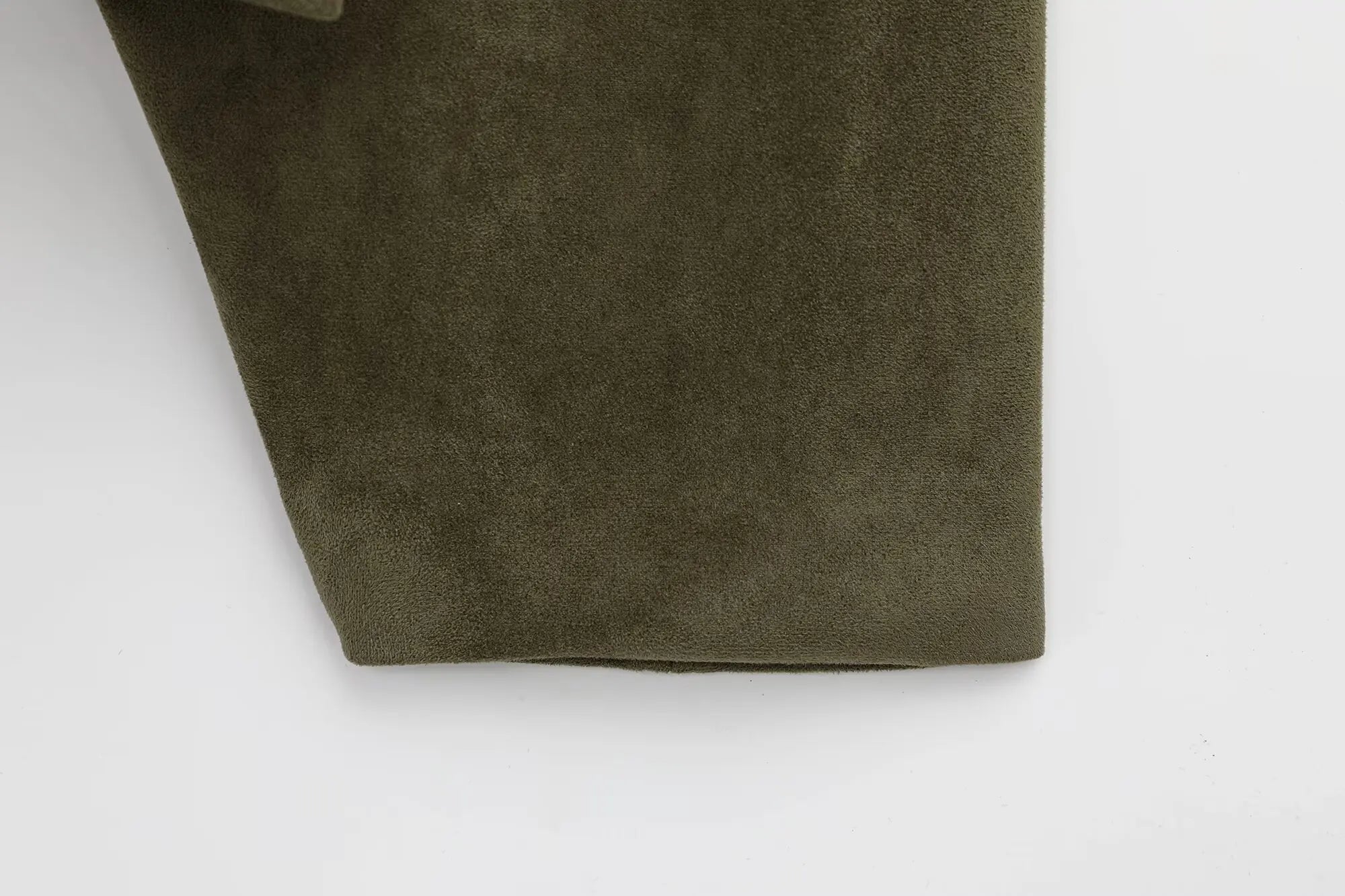 TRAFZA Women Brown Green Suede Jacket Loose Casual Bomber Coat Lapel Zipper Long Sleeve Jackets Vintage Lady Motorcycle Outwears
