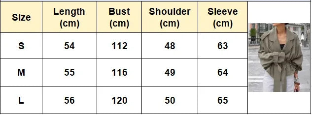 Elegant Belt Cropped Trench Coat Women Lapel neck Full Sleeve Lace Up Windbreaker Jacket Autumn 2025 Lady Daily Street Outwears
