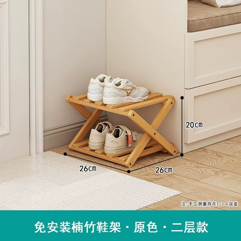 Premium Simple Folding Shoe Rack Multi-Layer Rental Dormitory Multi-Function Installation Reliable